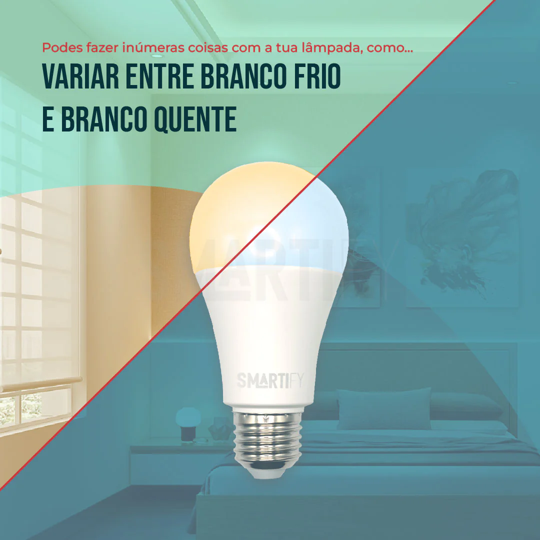Lâmpada LED RGB - CCT (Cores + Branco) Inteligente E27 WiFi Smartify - Image 7
