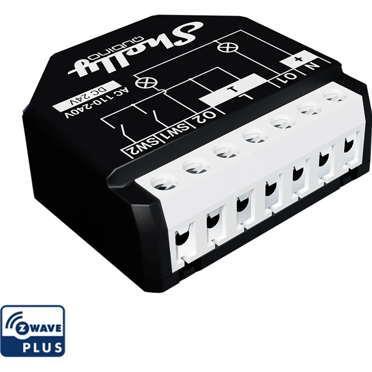 Shelly Qubino Wave 2PM - Módulo interruptor para automação Z-Wave c/ medição de energia 2 canais 10A - SHWAVE2PM - Image 2