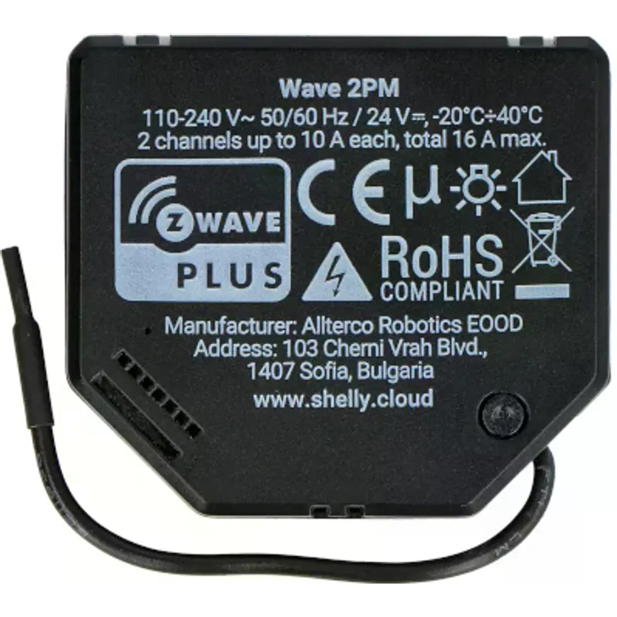 Shelly Qubino Wave 2PM - Módulo interruptor para automação Z-Wave c/ medição de energia 2 canais 10A - SHWAVE2PM - Image 5