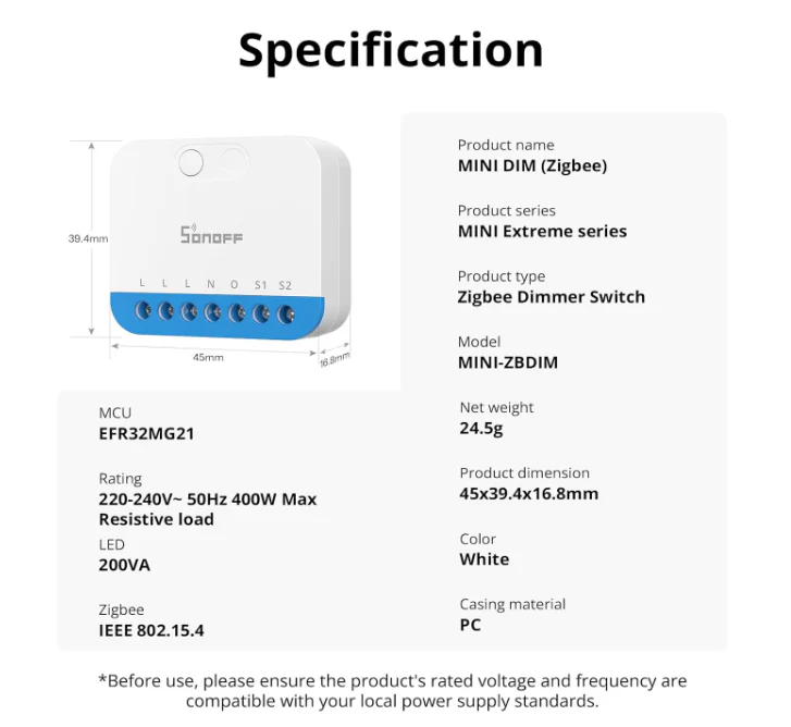 Sonoff Interruptor Dimmer Inteligente Zigbee 3.0 - SONOFF MINI-ZBDIM - Image 11